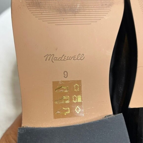 Madewell $158 The Vernon Bit Hardware Loafer Black Leather Size 9 NN868 - Picture 10 of 11